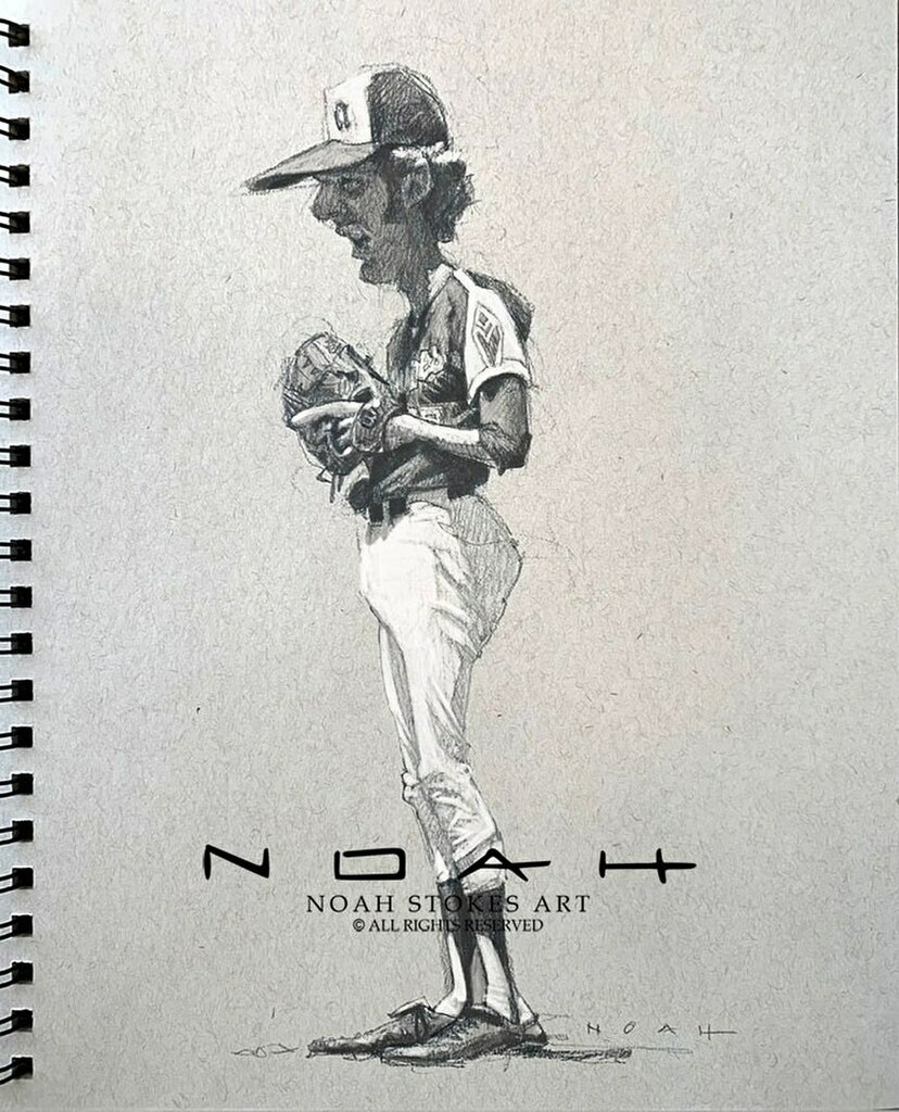 noahstokesart's tweet photo. “Big” Ron Reed. I don’t think Braves famed announcer Ernie Johnson, ever said his name without saying “Big”. I will always have a soft spot for the Braves of my youth. And those ‘72 uniforms!! #ronreed #bigronreed #atlantabraves #mlb #baseballart #sketch… https://t.co/OLUc7XZV5t https://t.co/w0uerRmTP1