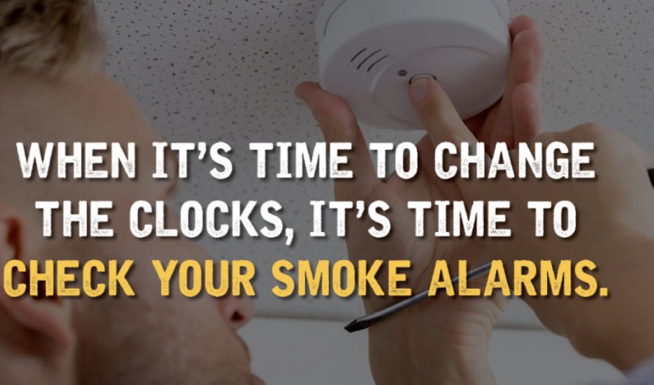 WSFD01089's tweet photo. Remember, when you change your clocks, change your batteries! Be sure to test all alarms as well.
Detectors save lives!
Stay safe,
#WSFD https://t.co/UW9faEL6Os