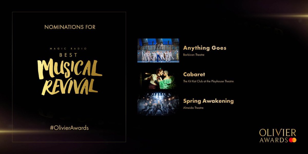 Huge congrats to ELA LISONDRA (<a href="/ela_lisondra/">Ela Lisondra</a>) and the company of CABARET (<a href="/kitkatclubLDN/">Cabaret at the Kit Kat Club (London)</a>) for receiving the <a href="/OlivierAwards/">Olivier Awards</a> nomination for Best Musical Revival.

The show received 11 nominations in total.

Casting by @StuartBCasting