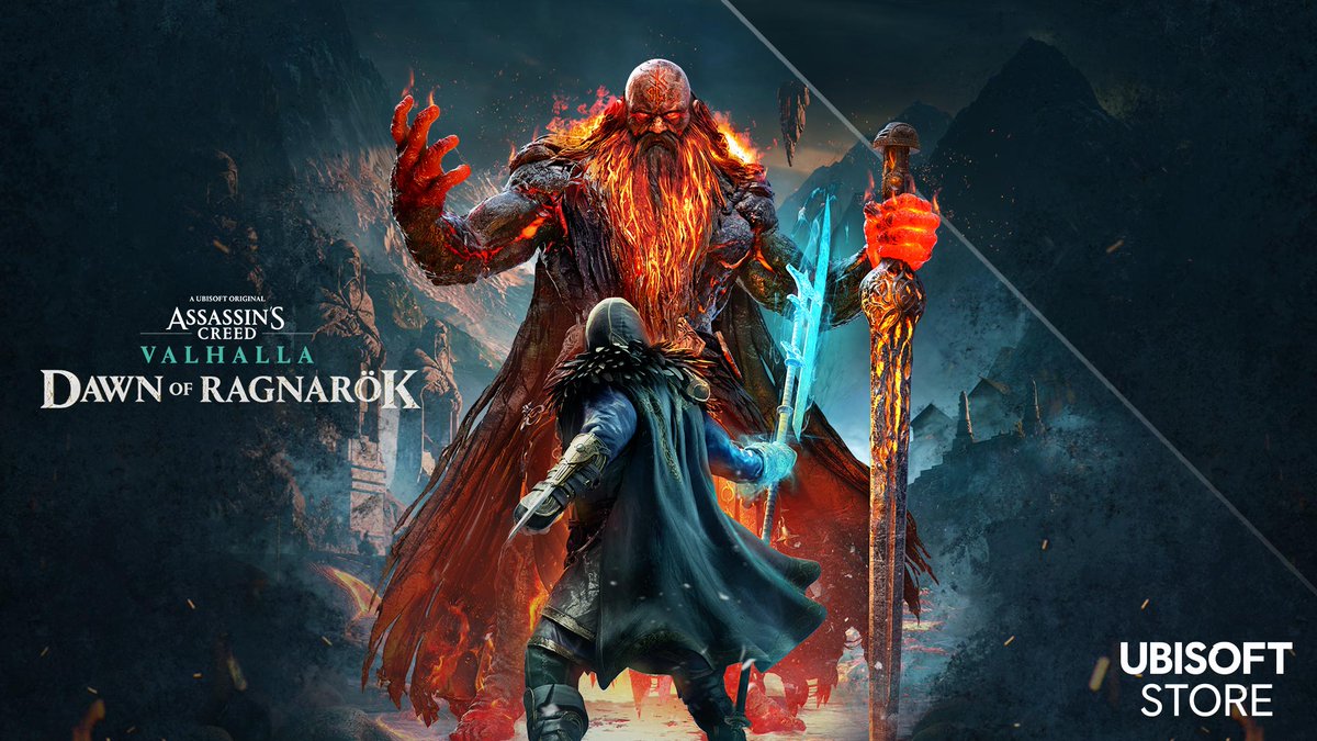 UbisoftStoreUK's tweet photo. Assassin’s Creed Valhalla: Dawn of Ragnarök is available now! Embrace Eivor's destiny as Odin &amp; wield the powers of a god. 

👉 https://t.co/ZyzKcNRhSG https://t.co/dCwLrevPCL