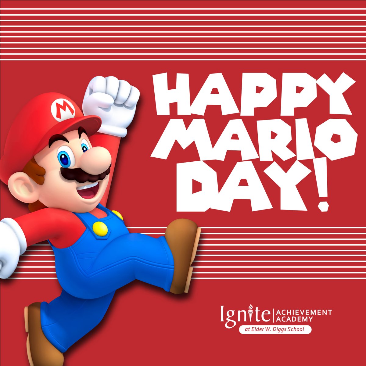 Happy Mar10 Day! This friendly mustached character was initially released by Nintendo in 1985 and continues growing and making an impact on upcoming generations. Enjoy and celebrate the best way you know how, by giving your best impressions. #MarioDay