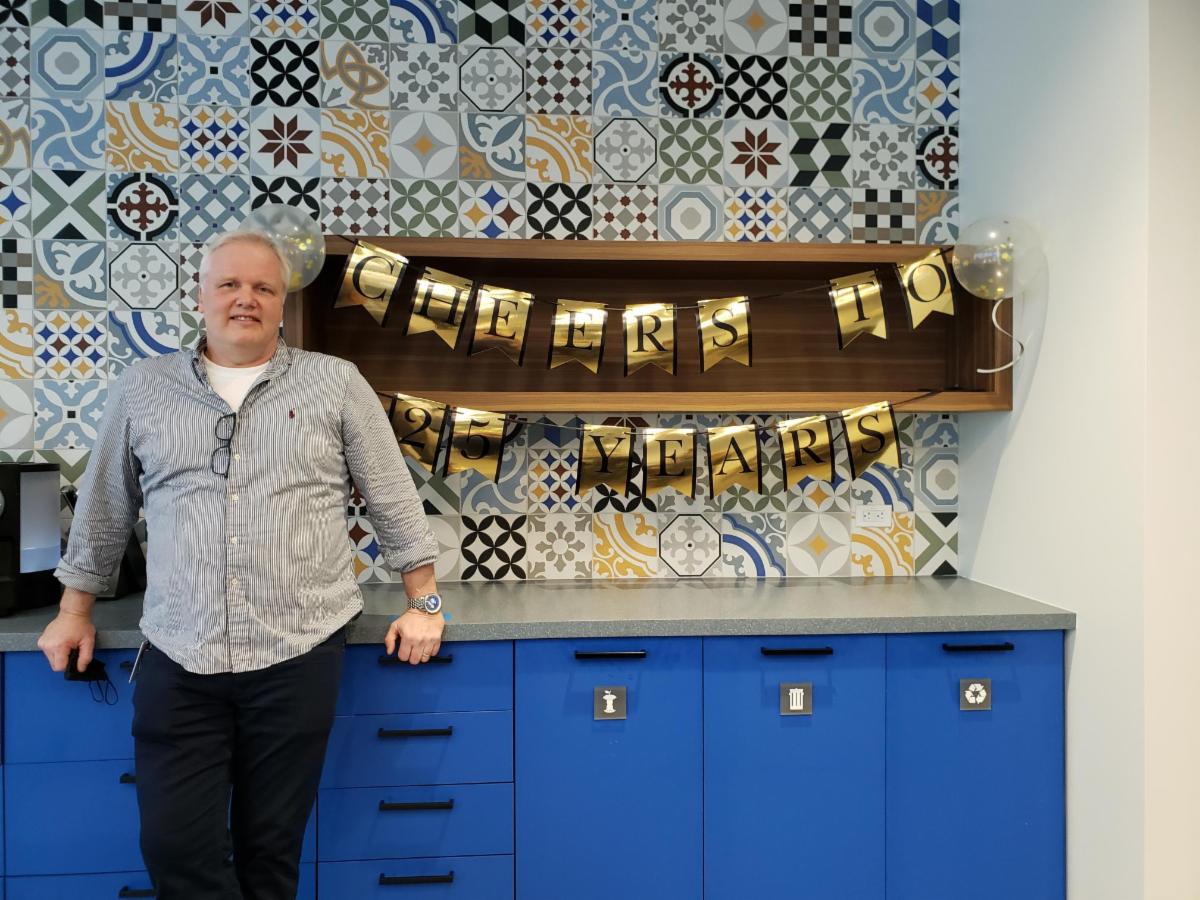 eurOptimum's tweet photo. Paul celebrated his 25th anniversary at eurOptimum this year! A company-wide celebration started the day with a walk down memory lane. Funny photos of memorable moments, some heartfelt speeches, and of course, refreshments. Congratulations Paul on this incredible milestone, we a https://t.co/kYT7c8aj8n