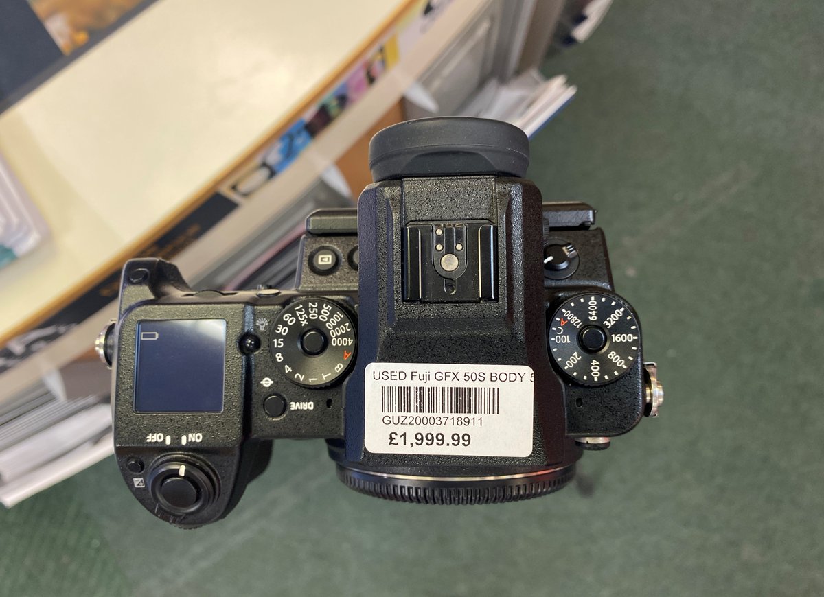 We have a Fujifilm GFX 50S in excellent (5*) condition with a very low shutter count of 2760 shots!

A Fujifilm built medium-format camera with a 51.4 megapixel sensor. It is capable of taking up to 400 photos on a single battery.

Fully boxed at £1999.99!

DM us for more info!