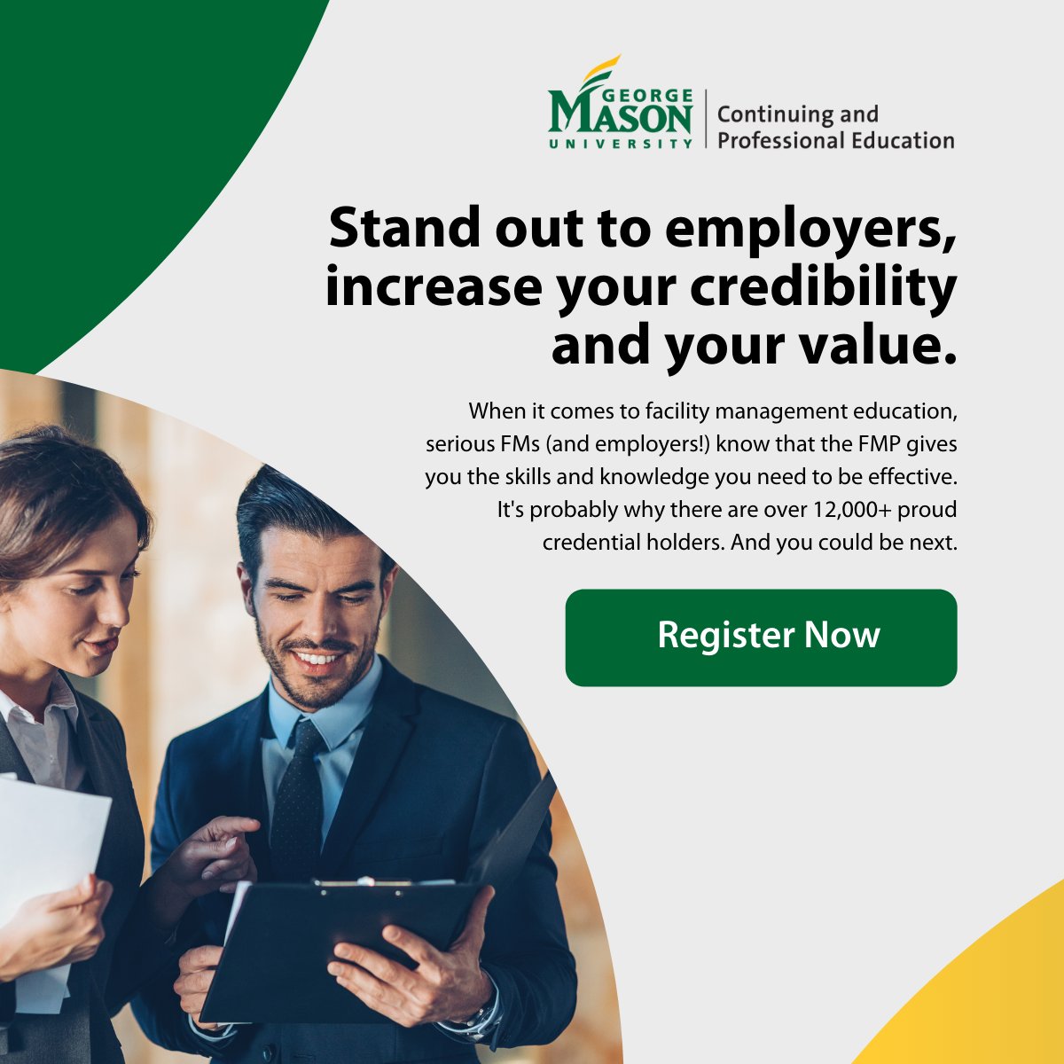 Mason_CPE's tweet photo. Calling #facilitymanagers: the career you've always wanted starts now. By enrolling in our esteemed #FMP credential, you will develop the skills and credibility to help you pursue the next level of your career. Register today! https://t.co/pgihxcyCLL https://t.co/WT2IFpAIIK