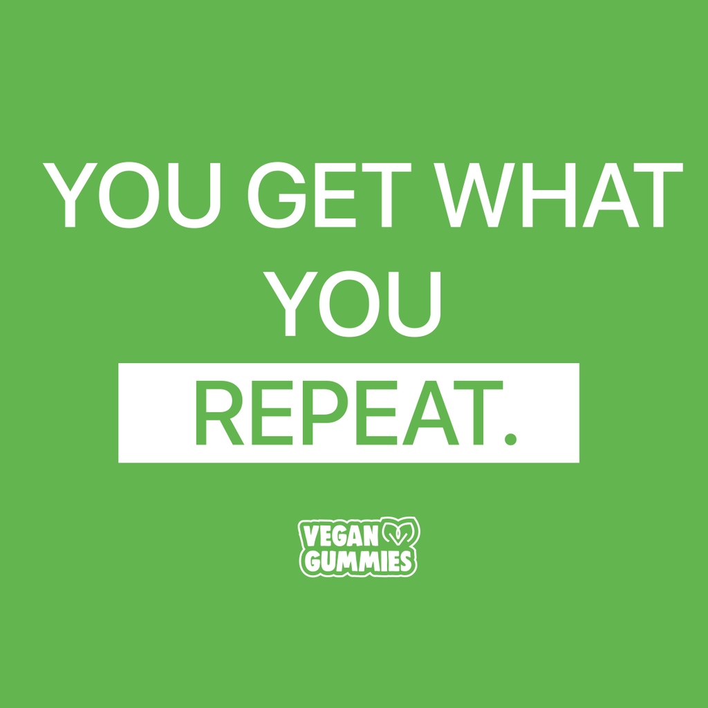 vegangummies's tweet photo. Small changes in your habits will take you to a much better destination; after all - you become what you repeatedly do, so be great! 🌟 https://t.co/lbFFp7P7lJ