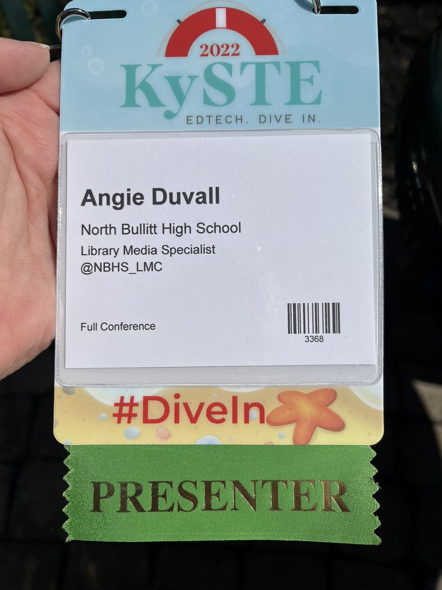 NBHS_LMC's tweet photo. After attending for years, it’s my turn today at 3! @kystetech #KySTE2022 #presenter https://t.co/drceaJNPsF