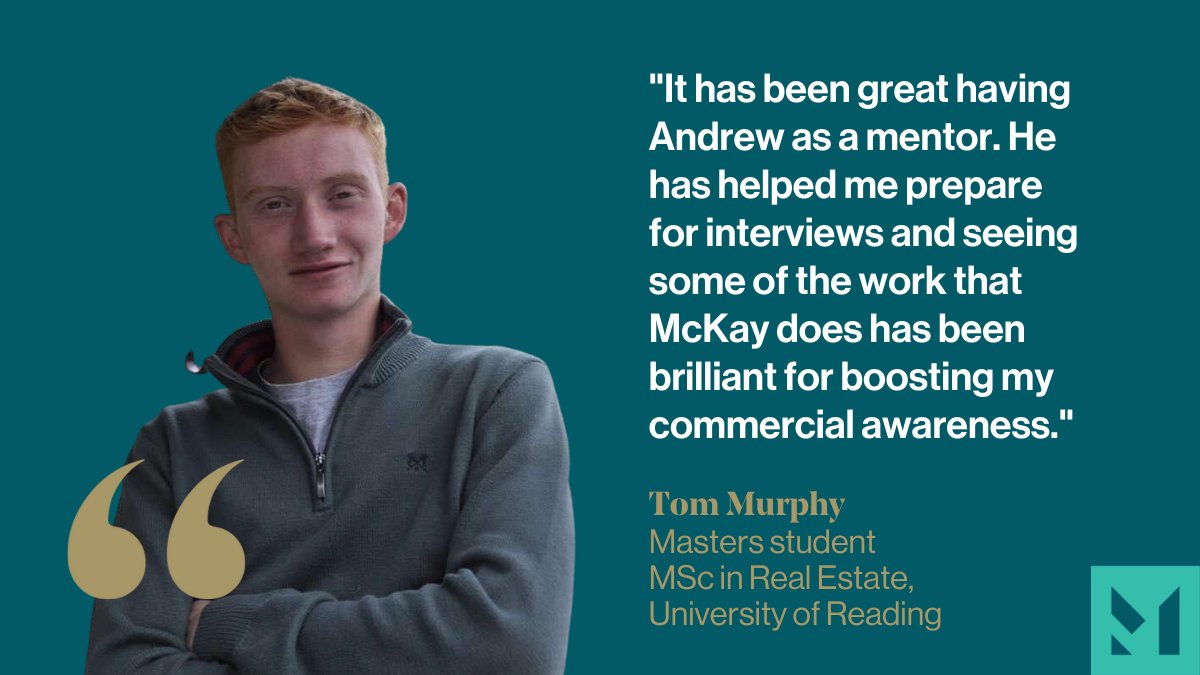 To celebrate #NCW2022, we want to highlight some of our brilliant mentees!
 
Meet Tom 👋 He's currently studying a Master’s Degree in #RealEstate at the University of Reading. 
 
Find out how our colleague Andrew Jones has helped him delve into world of #CRE 👇