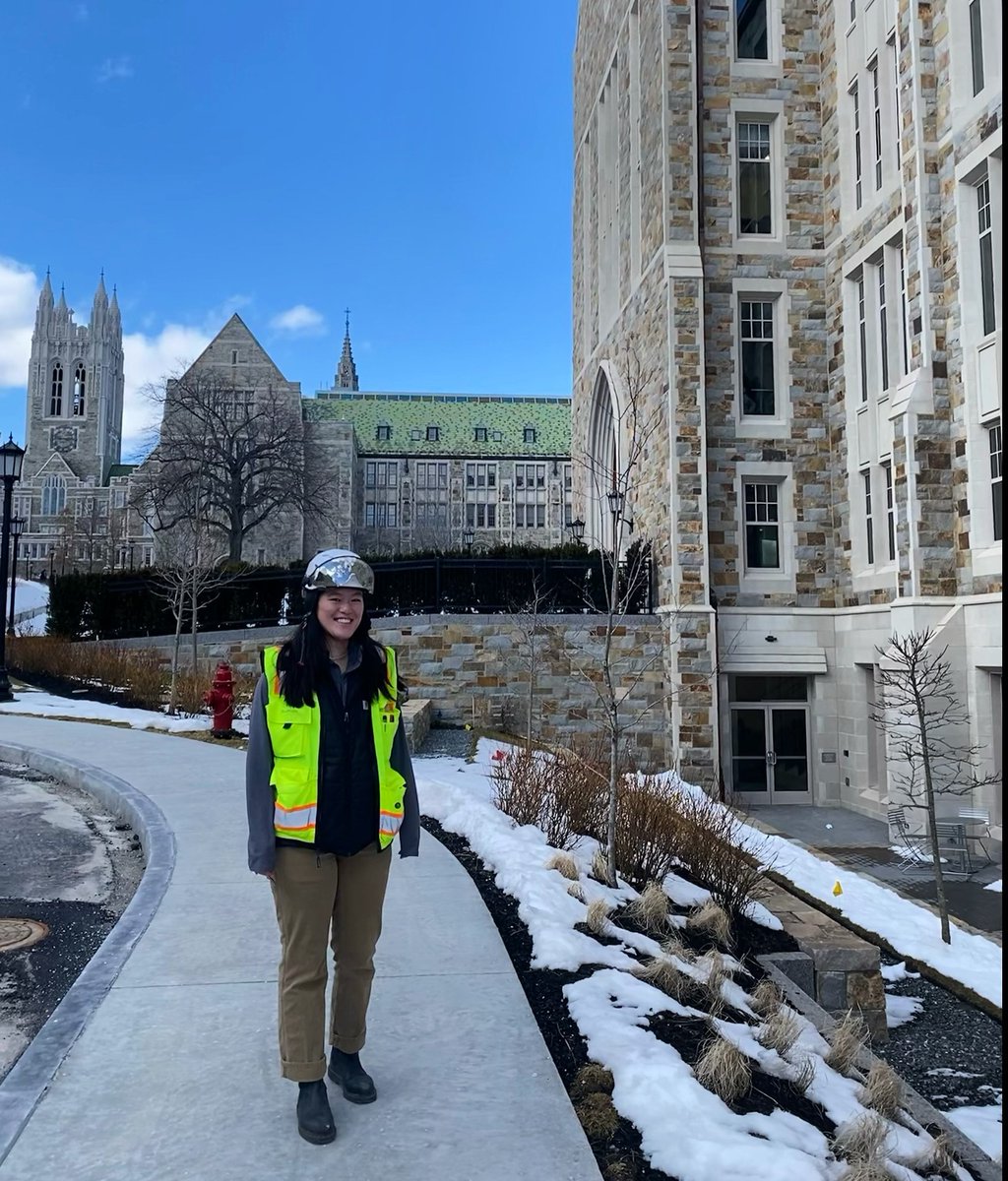 SuffolkBuilds's tweet photo. Meet Emma Schoonover: Syracuse graduate, Maine native, woman in construction, and the future of Suffolk. Follow a day in her life on our stories now: https://t.co/yzdasNEWYf #careerstart #proveimpossiblewrong #wicweek @SyracuseU @BostonCollege @payettepeople https://t.co/zRqv2K7oOA