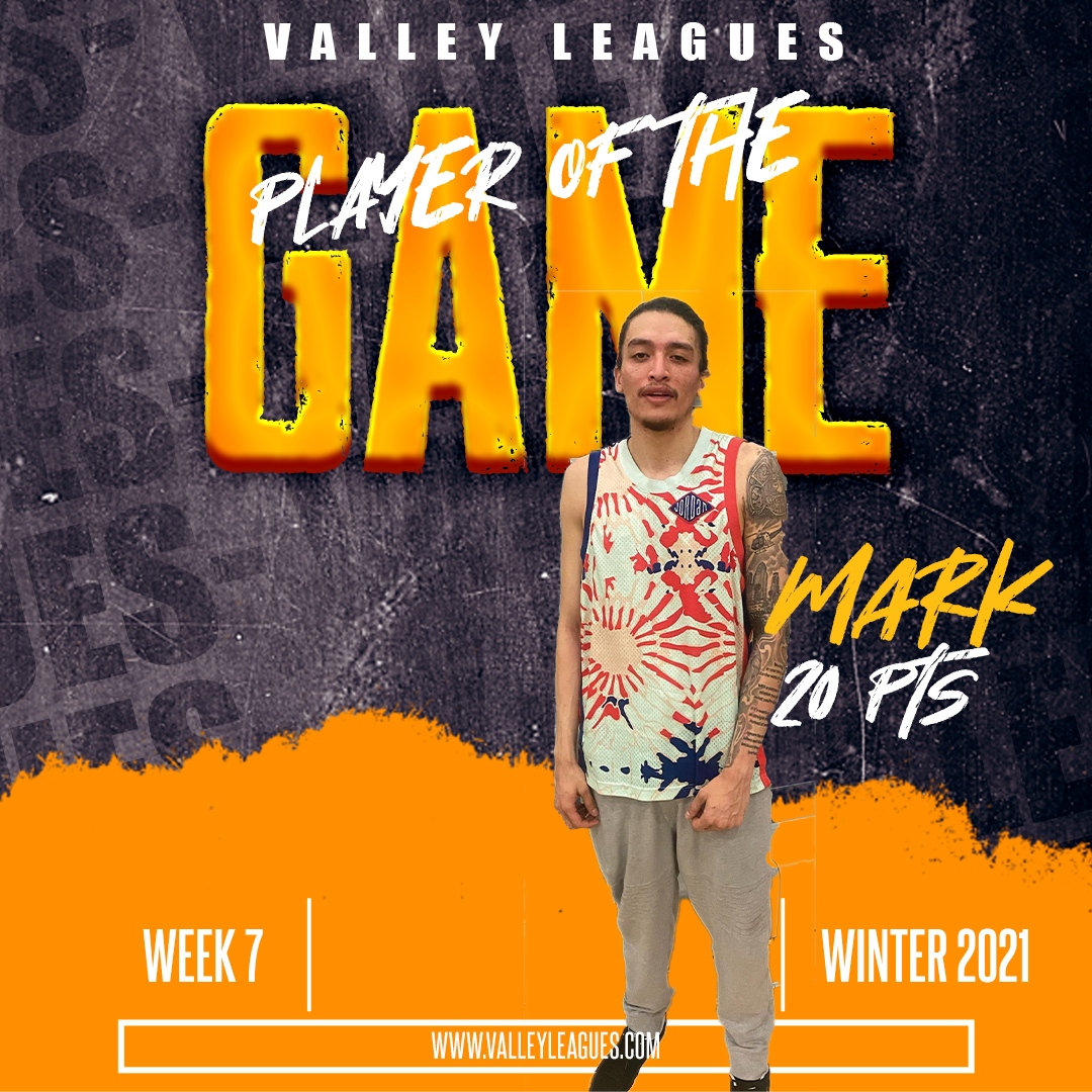 ValleyLeagues's tweet photo. Player -of the- Game

Player: Mark

Points: 20 Points

Want to join? visit our webpage for more info https://t.co/09HVilSrAS https://t.co/VwUifDQkcd