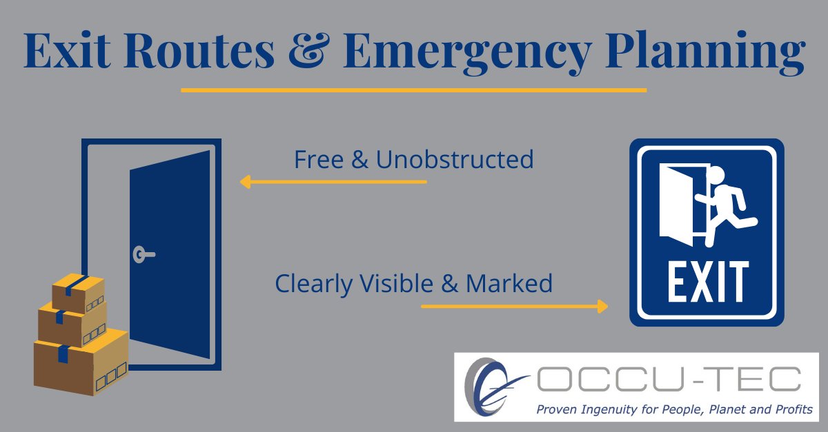 Did you know something as simple as a cluttered hallway can warrant a fine? #OSHA listed Free &amp; Unobstructed Exit Routes and Clearly Visible &amp; Marked Exits as top violations for 2021. 

#oshacompliance #workplacesafety #healthandsafety