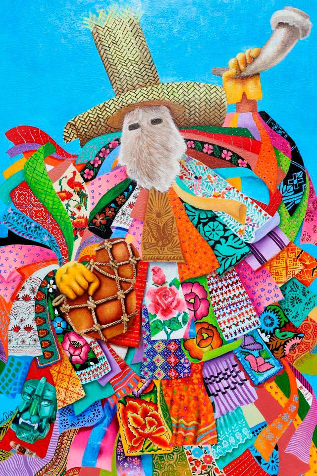 alejandromurat's tweet photo. Es un honor presentarles la imagen que será parte de la celebración del 90 aniversario de la #Guelaguetza2022, la obra “El Llamado”, creación del artista plástico Flavio Díaz de Santa María Tlahuitoltepec. https://t.co/iBx4DP6c6L