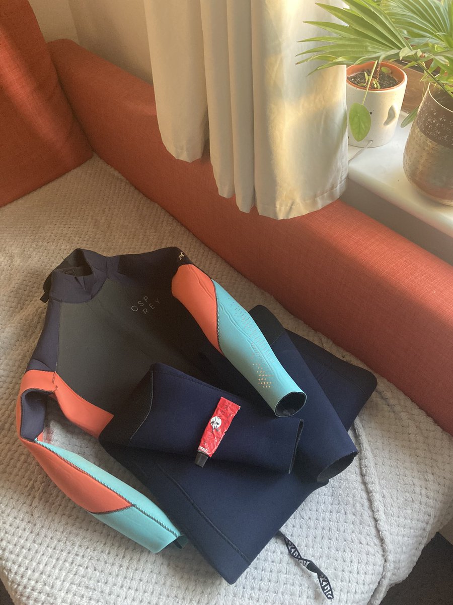 ashsith's tweet photo. Appropriate afternoon activity after getting my first choice deanery allocation to Peninsula: patching up my wetsuit 😄🌊✨ https://t.co/MGv8f17Rwh