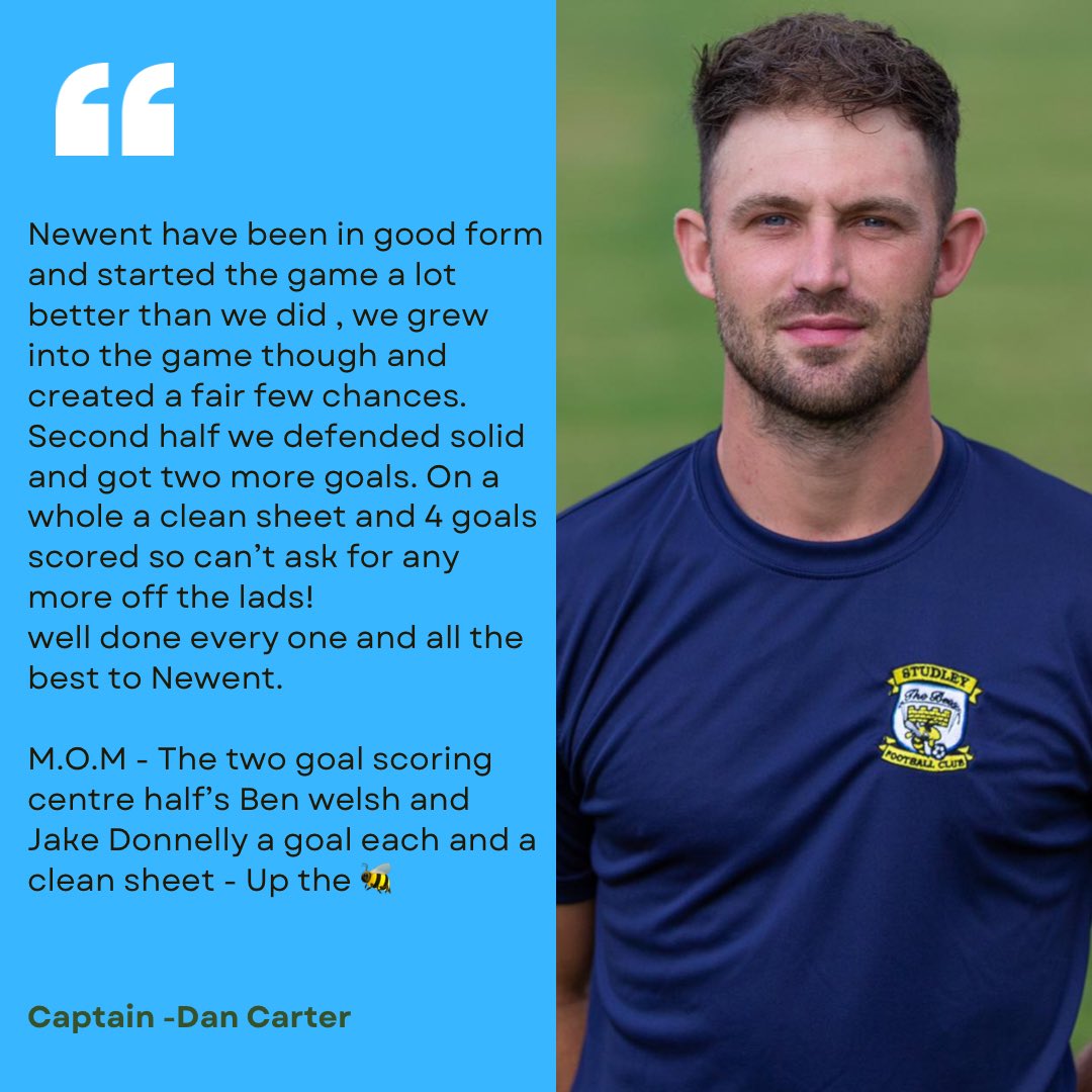 We caught with captain <a href="/DanCarter__/">Dan Carter</a>  following our 4-0 win against newent.

MOM goes to <a href="/benwelsh_6/">Ben</a> and <a href="/avfc_Jake10/">Jake Donnelly</a> congratulations both!