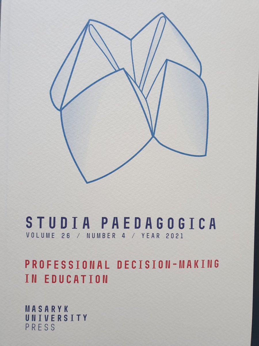 Open access to our special issue on Professional Decision-Making in Education with @EMandinach @DrHennif @elkepepermansh1 @JanaGrossOphoff @vanhf_j @RoosVanGasse @evelyngoffin @LectoraatOVO journals.phil.muni.cz/studia-paedago…