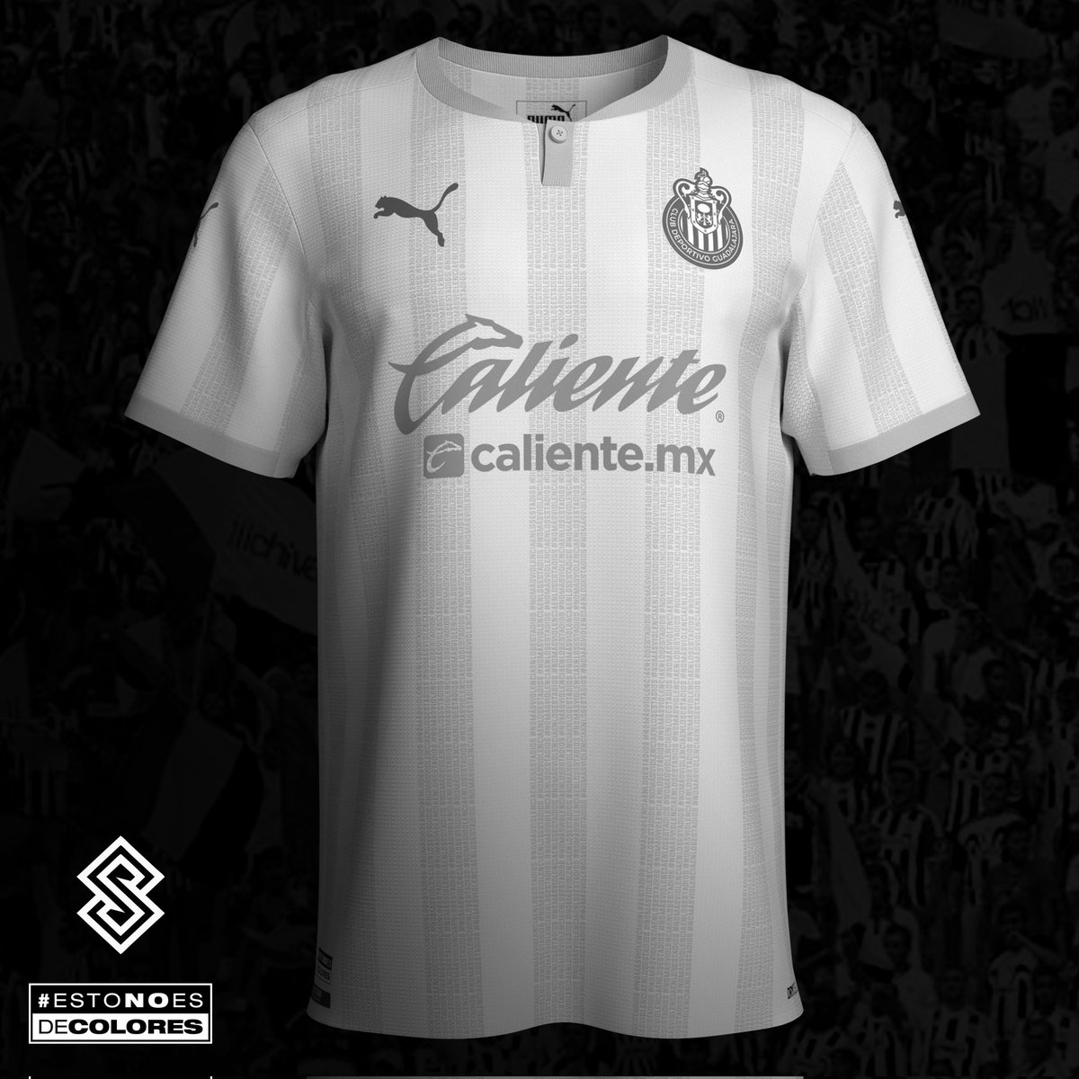 SastreMx's tweet photo. A petición de seguidores y siguiendo las propuestas de @J4IRODOM y @RodolfoMadrid_ para la campaña #EstoNoEsDeColores les presento mi propuesta para @Chivas con un jersey blanco sin colores, una campaña de paz que ojala la @LigaBBVAMX adopte la siguiente temporada. https://t.co/degX9A24gj