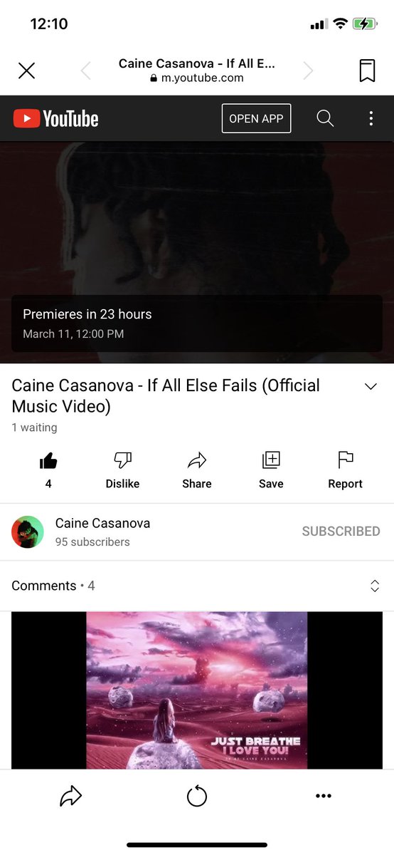 cainecasanova's tweet photo. Set reminder🔔 #IfAllElseFails video drop tomorrow @12 Watch on YouTube or https://t.co/hz4d72s3sY https://t.co/0cy6Ms3flt