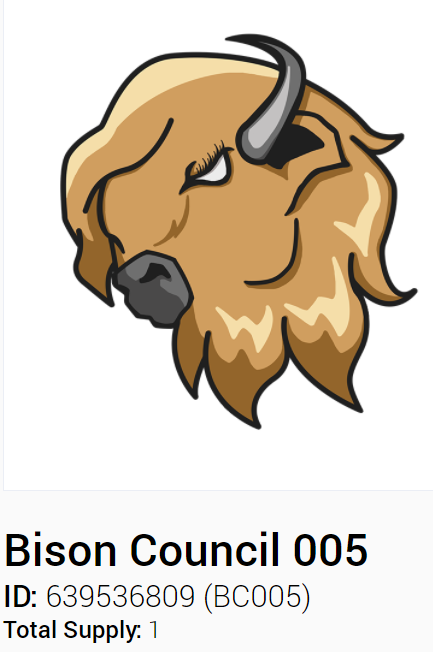 last two hours fellas, prize will be <a href="/Bison_NFTs/">Bison Council</a> BC005;

#algofam #giveaway