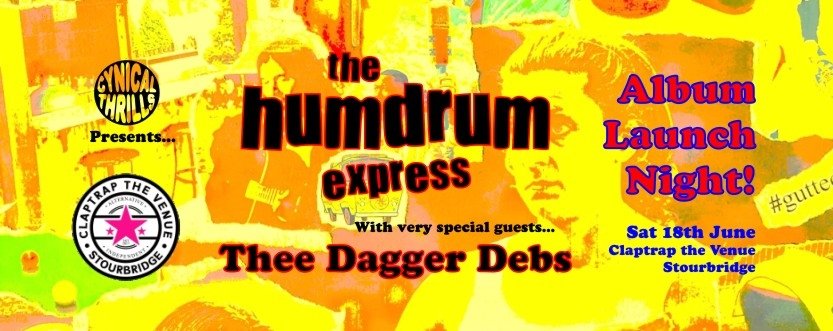 HumdrumExpress's tweet photo. At last! I can confirm the new album will be released in June! 🥳 There will be a launch gig to celebrate on Saturday 18th @claptrapvenue with special guests @theedaggerdebs 😀 
Tickets on sale NOW from: https://t.co/EK3qHWq8Pn https://t.co/JeyIyrEjPW