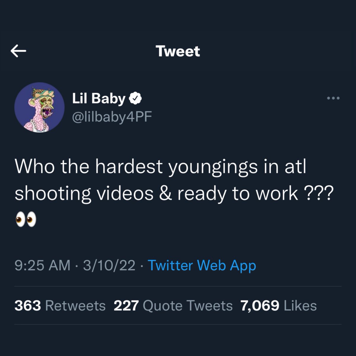ATLUncensored's tweet photo. Lil Baby is hiring.. y’all submit your resumes to be a part of 4PF 😩 https://t.co/TlHTkYMBTj