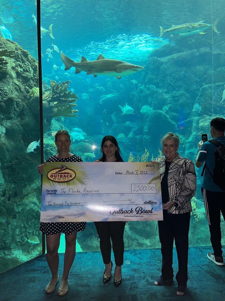 So proud to help support animal conservation and coral reef replenishment on behalf of the Outback Bowl.