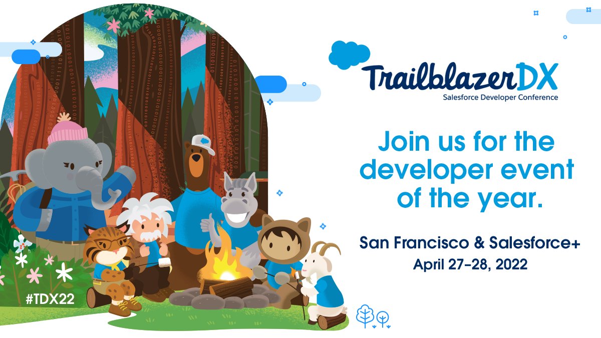 SalesforceDevs's tweet image. #Trailblazers across the Salesforce ecosystem are coming together for the premier developer event of the year. 

Join us at #TDX22, register here: ➡️ sforce.co/3IXZeOf