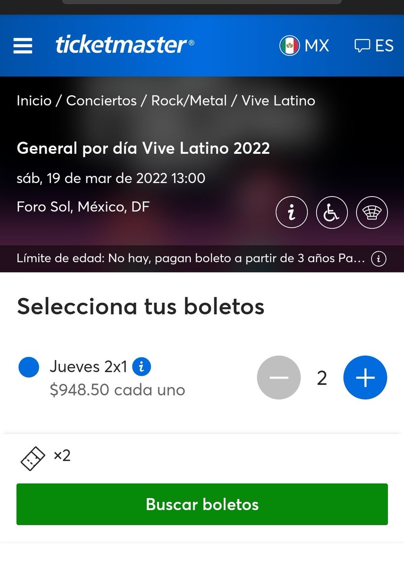 CSMNOW's tweet photo. Hoy en @Ticketmaster_Me los boletos generales del @vivelatino para el día sábado se encuentran al 2x1.
🙃🙃
https://t.co/hyvIjCA0IL
#VL22 #CSMnow https://t.co/gIFnGR913T