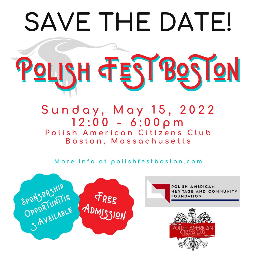PolishFestBos's tweet photo. We are BACK! 

Food vendors, artisans and sponsors wanted! Msg us or go to https://t.co/2fIzjbC8VF for more info! #polishfestboston #polonia #dorchester #boston #festival #polishamerican https://t.co/MnLqcpjlW0