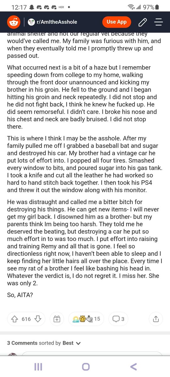 RidiculousRedit's tweet image. reddit.com/r/AmItheAsshol…

Posting stuff here that might get me banned on Facebook