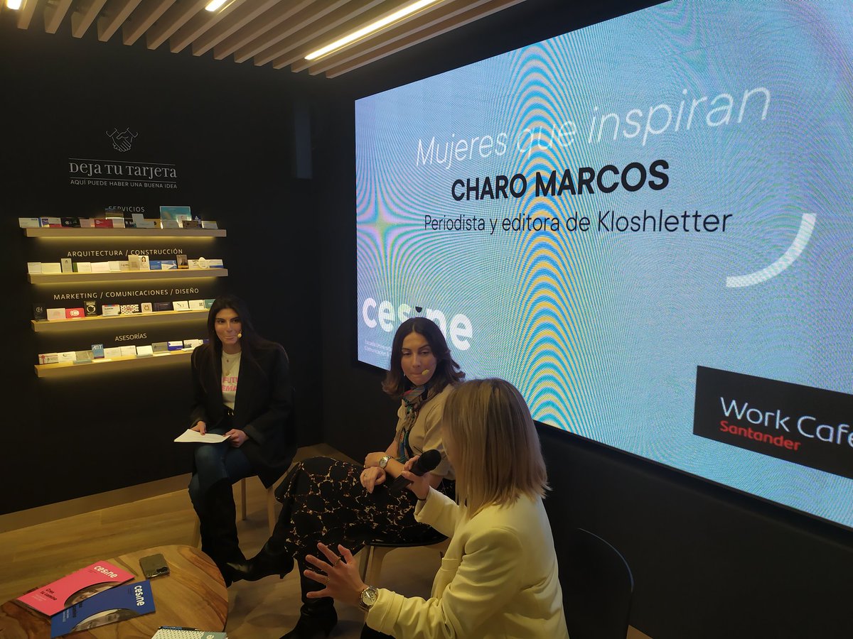 ¡Y seguimos! Paloma Antuñano entrevista a <a href="/chmardel/">Charo Marcos</a>
Hoy nuestras alumnas son las protagonistas de las entrevistas a las mujeres que inspiran nuestra tarde. 
<a href="/directo_cesine/">Directo Cesine</a> <a href="/uttopion/">Uttopion Metaverse</a> <a href="/SofiaEllar/">Sofia Ellar</a>