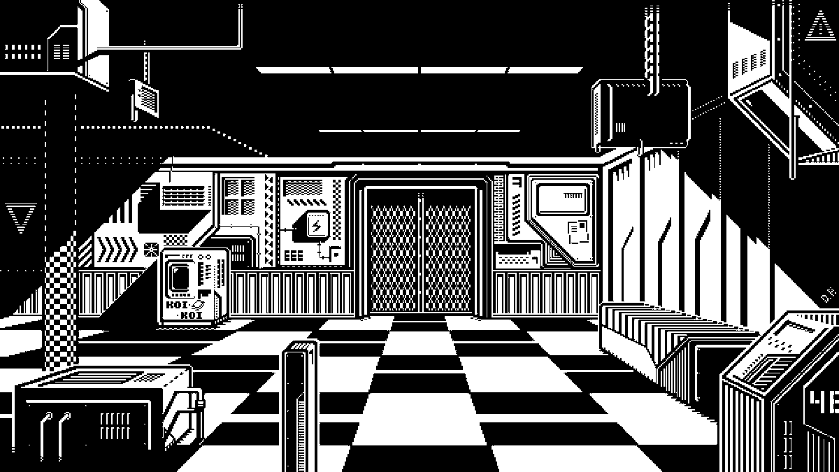Hallway End Elevator.
Background for Ninja Noire.
#pixelart #pixel #ドット絵 #1bit 