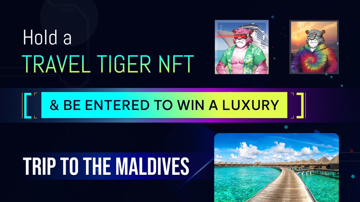 If you hold one of our Travel Tiger #NFTs, you will be entered to win an ultra-luxurious, dream vacation package to the Maldives!

The more Tigers, the more chances 🔥

🐯<a href="/opensea/">OpenSea</a>:  opensea.io/collection/tra…

The winner will be announced on March 31st at 10:00am EST