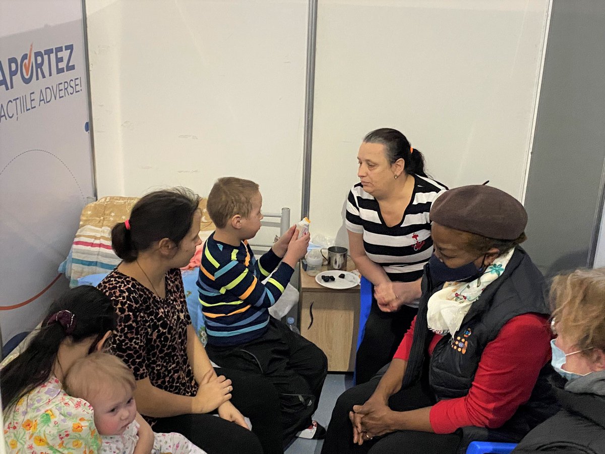 unfpachief's tweet photo. Today in #Moldova, I visited a placement center taking in refugees who have fled the war in #Ukraine.

@UNFPA is making every effort to reach women and girls on the move with lifesaving health and protection services and psychosocial support. https://t.co/BGcXrBhluI