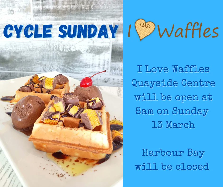 ilovewafflessa's tweet photo. Cape Town Cycle Tour Sunday 13 March! Our Harbour Bay store will be closed on Sunday, but our Quayside store will be open early - from 8am til 5pm.
💙
#ILoveWafflesSA #CapeTownWaffles #cyclesunday #ctcycletour #supportlocal #spectators #SimonsTown #waffles #shakes #smoothies https://t.co/wvDMEj0Qkd