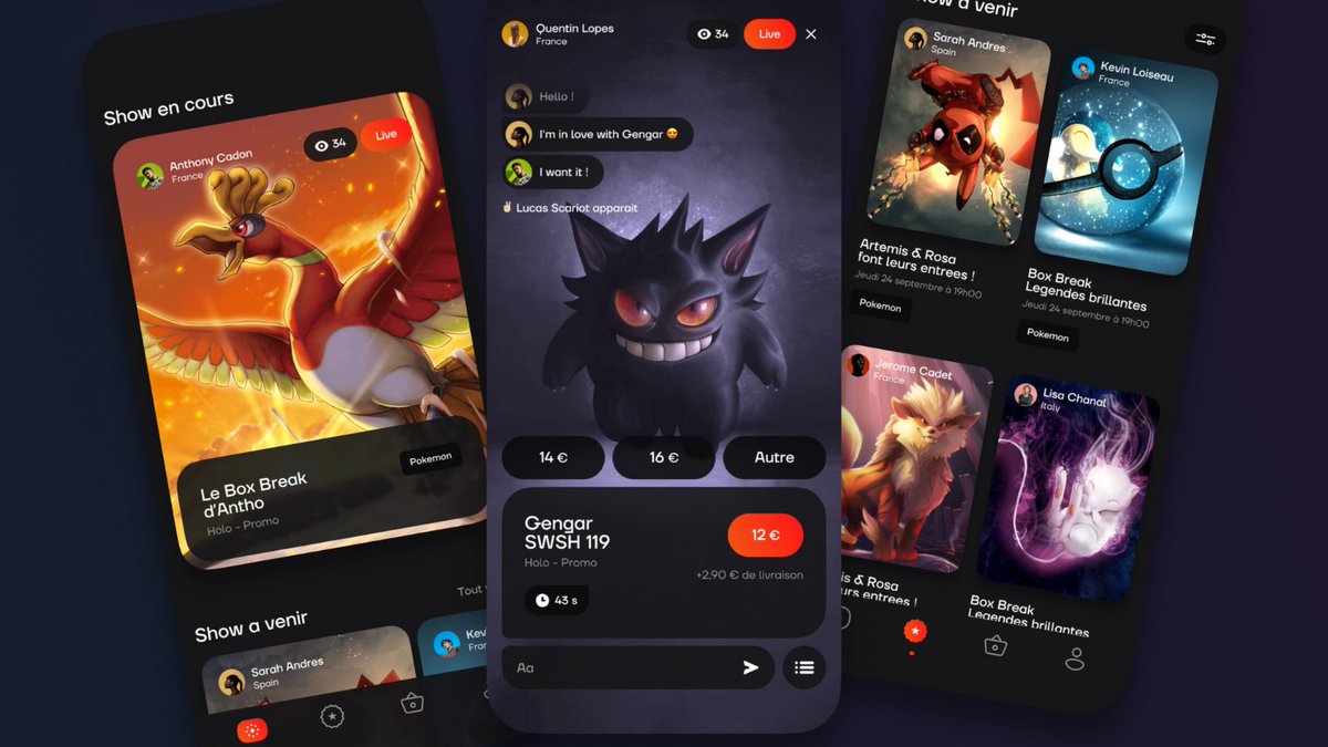 Lancée en 2021, Bits est une app qui te permet d'acheter et de vendre des cartes, des comics/mangas, des jeux, le tout en live 👌
-
Commente, enchéris et achète en toute sécurité ✅
Organise ton show, montre tes items et envoie en toute sérénité ✅
-
Dispo sur iOS et Android 😉