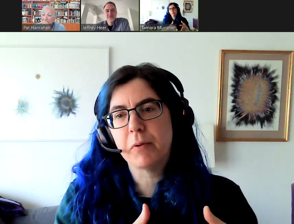 acmeducation's tweet image. Tamara Munzner, Pat Hanrahan, and Jeff Heer in today's fireside chat-style #ACMTechTalk panel, "Visual Data Analysis: Why? When? How?"
Great tips on tools & ways of thinking about DataViz from 3 of the biggest names in the field.
#DataVisualization #InformationVisualization