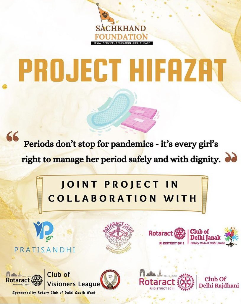 SachkhandFound's tweet photo. Menstruation is not just a “WOMEN THING”, but a “HUMAN THING”. 

Our PROJECT HIFAZAT is a step towards interacting with the menstruators and educating them about menstrual hygiene. 
#menstruation #projecthifazat #socialwork https://t.co/vOiXBFpszW
