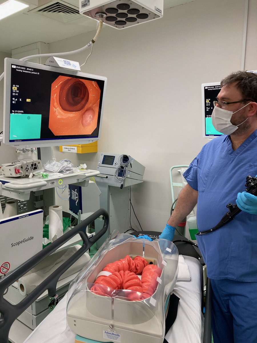 EndoscopyUlht's tweet photo. Louth Endoscopy team had their first lower GI simulation training session today with one of our new simulation training devices, very kindly funded by Lincolnshire CCG 💚 @lincolnshireccg @lincolnshirehealth @ULHT_News @ClinicalCss @teri_would @AdamRouilly @BardanEla https://t.co/a9SsCKJiix