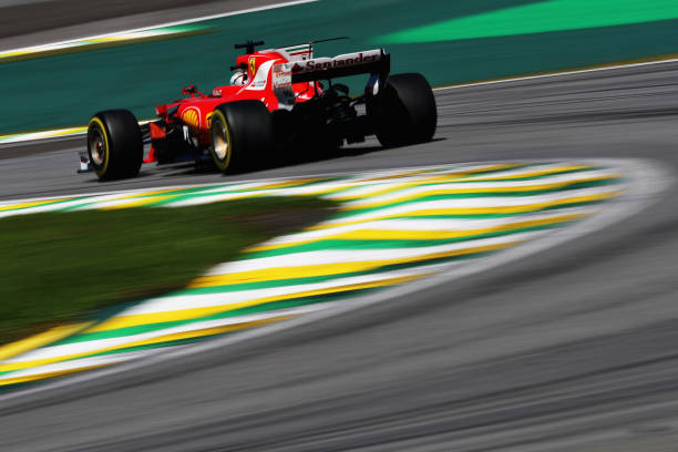 NetoDemetriou's tweet photo. Sebastian Vettel, Ferrari, Interlagos, 2017. Fotografia: Mark Thompson. https://t.co/CxKmBA5ewG