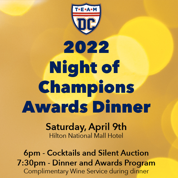 TeamDCSports's tweet photo. We are hosting our annual Night of Champions Awards Dinner on Saturday, April 9th. Get your tickets today! https://t.co/dxd2uKXbFi https://t.co/iWO5U5JRJV
