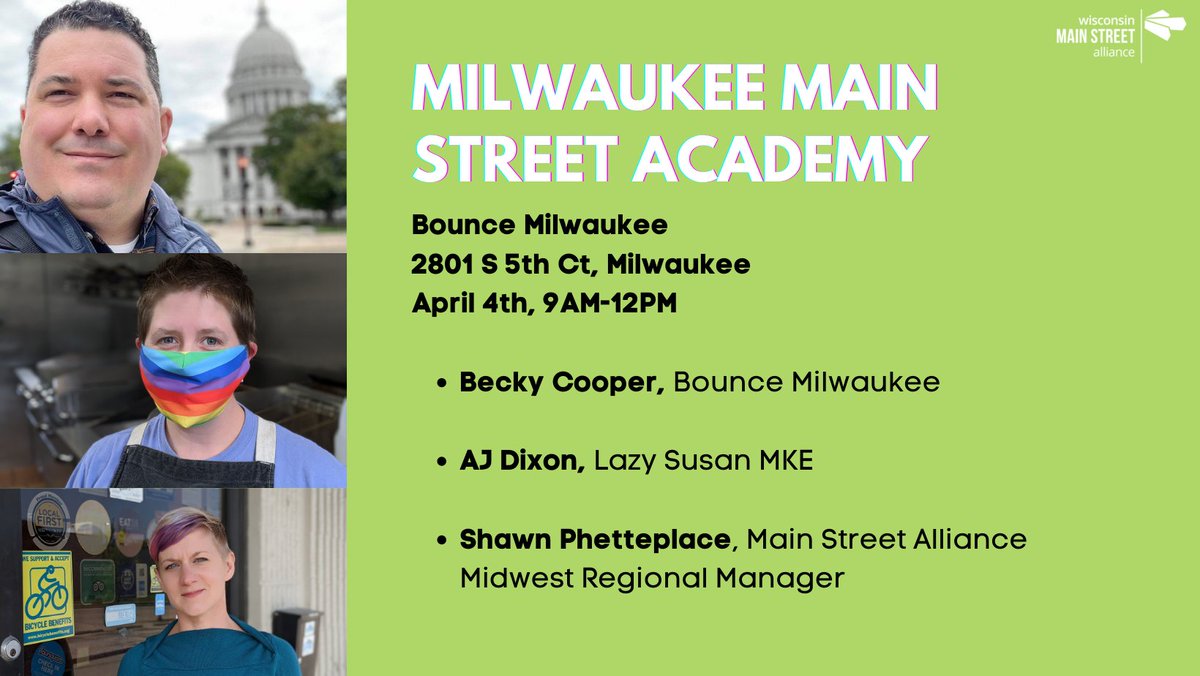 MILWAUKEE! Join our local <a href="/mainstreetweets/">Main Street Alliance / Main Street Action</a> team for an important advocacy training. Want to learn how to be the most effective advocate possible on issues like healthcare, child care, paid leave, capital access, anti-monopoly and tax fairness? 

RSVP here: secure.everyaction.com/is3wSGLTeU-_9h…