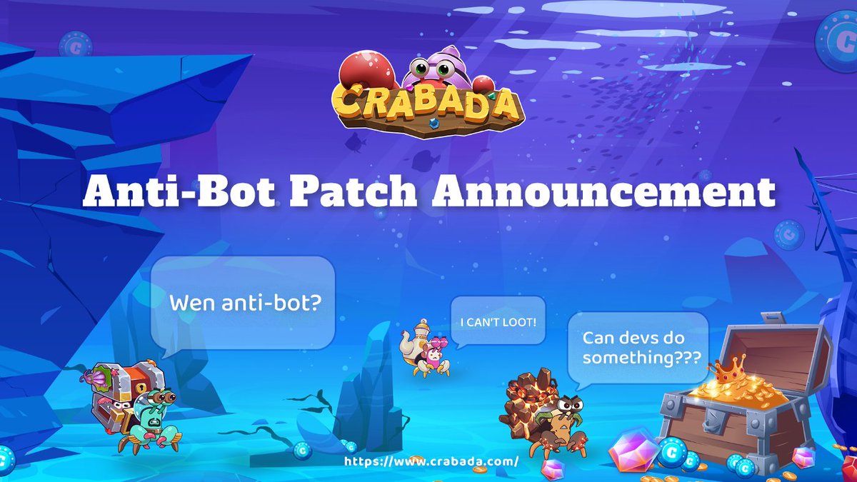 _acap_acap's tweet photo. My thoughts on the current bot war in @playcrabada and my opinion on best solution.  First, I see the idle game as a stopgap til the battle game which launches within a month.  With that said, idle game will still exist and playing cat and mouse with  bots is a waste of resources https://t.co/SCObNRm3vP