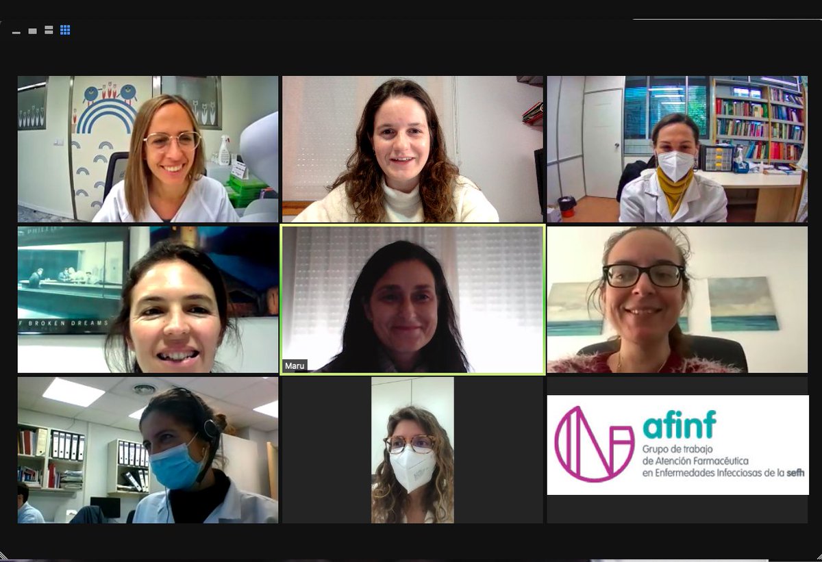 📝 Reunión virtual del Grupo de Atención Farmacéutica en Enfermedades Infecciosas de la <a href="/sefh_/">S.E.F.H</a>.

💡Puesta al día de proyectos y nuevas ideas.