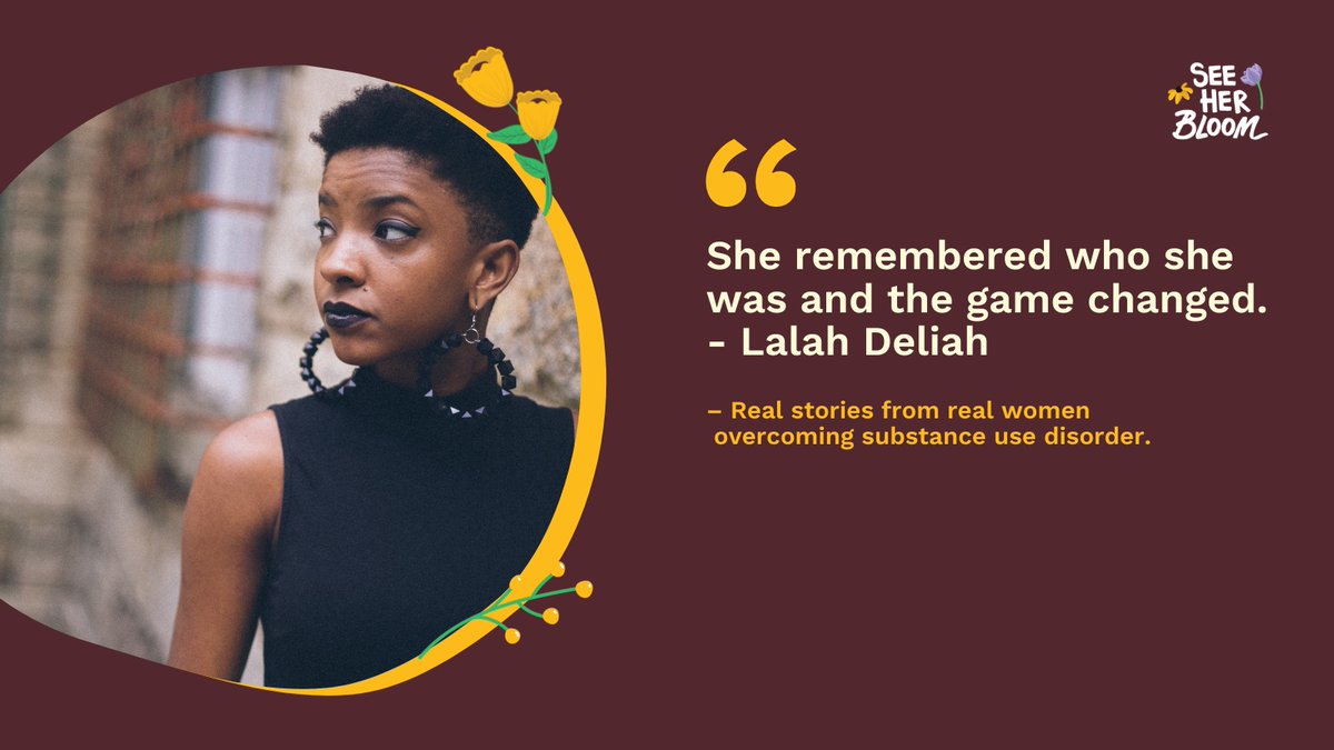 SeeHerBloomOrg's tweet photo. It's your season to bloom, Sis. Keep blooming in your journey towards recovery. #SeeHerBloom 🌼                 -                                                              Visit https://t.co/WcFRQkeinM to read and submit stories. https://t.co/7R52XilPFr