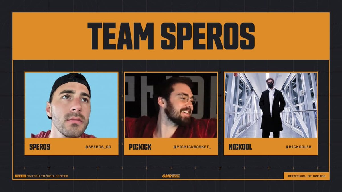 GMRCenter's tweet image. This Saturday at 2pm ET - Watch @Speros_OG, @picNICKbasket_, &amp;amp; @NickoolFN  compete in the #GMR  Community Warzone $3K LIVE from Twitch.tv/GMR_Center!

Do YOU think this team has what it takes to place in the money?

#GMRCenter #FestivalOfGaming #CreateEmpowerGame
