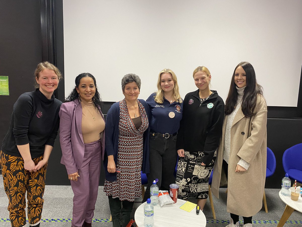 A huge thank you to everyone who attended our Thoughts on Feminism talk in honour of International Women’s Day 💜🤍💚  An even bigger thank you to Sarah Lucas, Sarah Cooper, Bicé Maiguashca, and special guest Martha Patricia Anachury de Bruxelles ✨