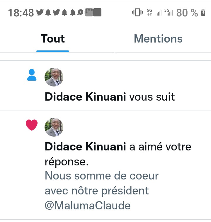 TshisekediA's tweet photo. Merci mon vieux @DidaceKinwani boye nde ezalaka #IVCD en marche. https://t.co/ghwHLV7dy6