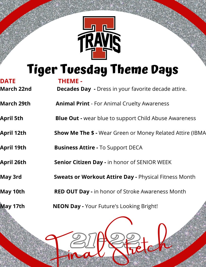 Get your fit ready for the 4th 9 weeks! #TigerPride365