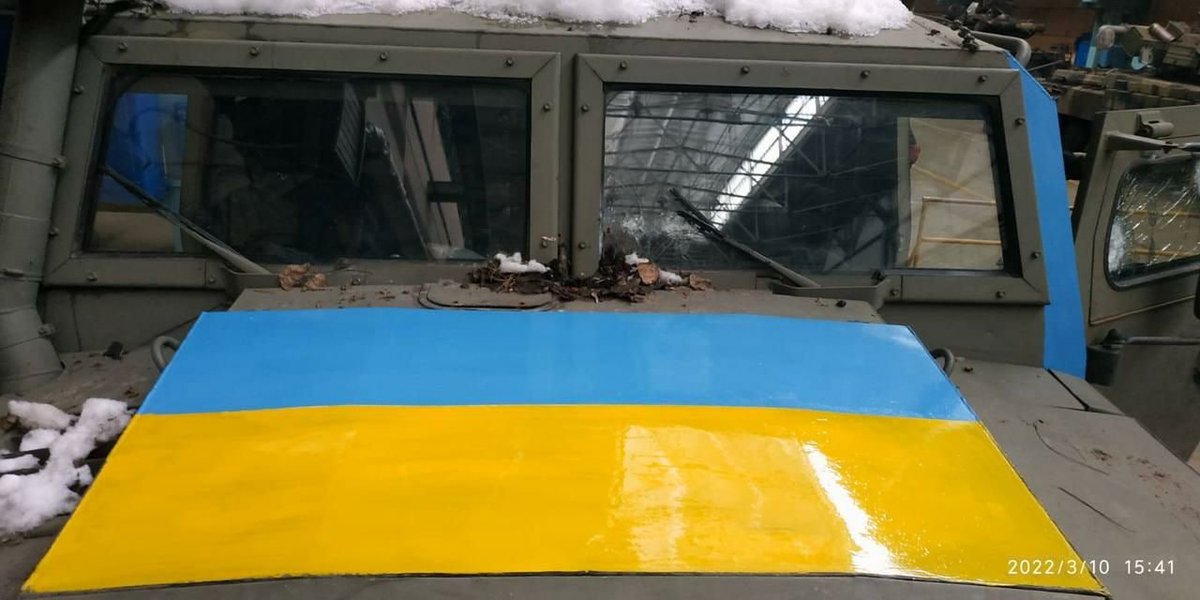 PolymarketIntel's tweet photo. #Ukraine: A captured Russian Tiger-M IMV now becomes a Ukrainian Tiger-M IMV, #Kharkiv. https://t.co/qdLYVSniB6