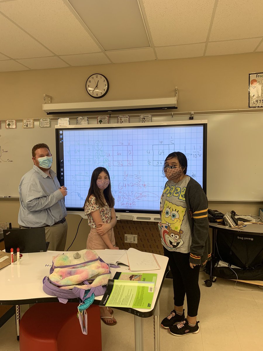 Masked mathematicians! Mr.Madnick is making math fun with the Smart-board. 🥷✖️➗➕➖ <a href="/Pasco_eSchool/">Pasco eSchool</a>