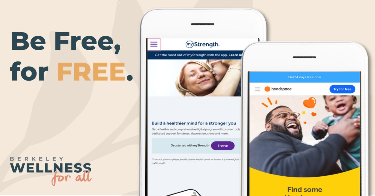 Thousands are already enjoying their FREE subscriptions to HeadSpace and MyStrength wellness apps! If you live, work, or go to school in Berkeley, you can join them! 

Get yours today: 
helpathandca.org/berkeley/